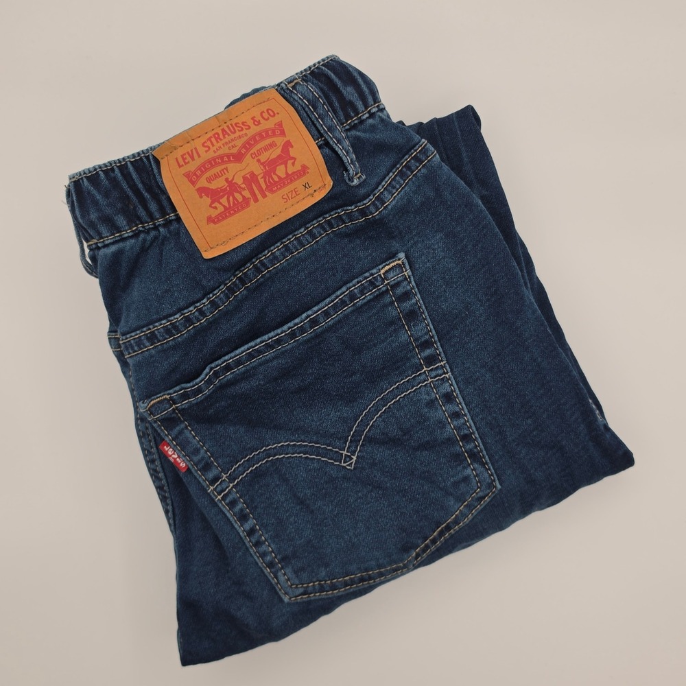 Levi Strauss‎ Jogger Jeans Kids XL Blue Excellent Elastic Waist Denim Pants